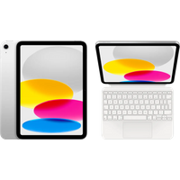 Koop Apple iPad (2025) 11 inch 128GB Wifi Zilver + Apple Magic Keyboard Folio AZERTY Wit - 6151122020026
