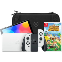 Koop Nintendo Switch OLED Wit + Animal Crossing New Horizons + BlueBuilt Beschermhoes - 6095612370317