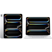 Koop Apple iPad Pro (2024) 13 inch 256GB Wifi Zilver + Apple Magic Keyboard AZERTY - 6151115142131