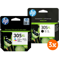 Koop HP 305XL Inkt Cartridge 4-Kleuren Bundel (3 stuks) - 6151126886857