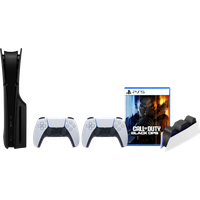 Koop PS5 Slim Disc Edition + Black Ops 7 + Covers Zwart + Extra Controller Wit + Oplaadstation - 6151128633640