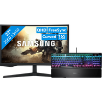 Koop Samsung Odyssey G5 LS27CG552EUXEN + SteelSeries Apex Pro Gaming Toetsenbord AZERTY - 6151118172173