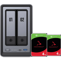 Koop UGREEN NASync DXP2800 + Seagate Ironwolf 4TB Duo Pack - 6151123881855