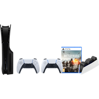 Koop PS5 Slim Disc Edition + Battlefield 6 + Covers Zwart + Extra Controller Wit + Oplaadstation - 6151128612669