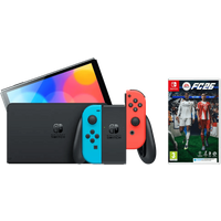 Koop Nintendo Switch OLED Blauw/Rood + EA Sports FC 26 - 6151128541594
