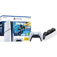 Koop PlayStation 5 Slim Disc Edition Fortnite bundel + Extra Controller Wit + Oplaadstation - 6151128846811