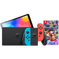 Koop Nintendo Switch OLED Blauw Rood + Mario Kart 8 Deluxe - 6090337065036