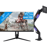 Koop Vortech Pro 27 inch Quad HD + Vortech Monitorarm met Gasveer - 6151141757774