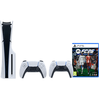 Koop PlayStation 5 Slim Disc Edition + FC 26 + Extra Controller Wit - 6151126175128