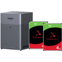 Koop UGREEN NASync DH4300 Plus + Seagate Ironwolf 4TB Duo Pack - 6151143640661