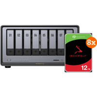 Koop UGREEN NASync DXP8800 Plus + Seagate Ironwolf 12TB 8-Pack - 6151143794746