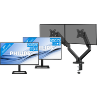 Koop Philips 27E1N1600AE/00 Duo Pack + BlueBuilt Monitorarm Mechanische Veer voor 2 Monitoren - 6151138888818