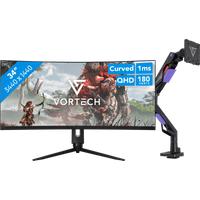 Koop Vortech Pro 34 inch Quad HD Curved + Vortech Monitorarm met Gasveer - 6151141749786